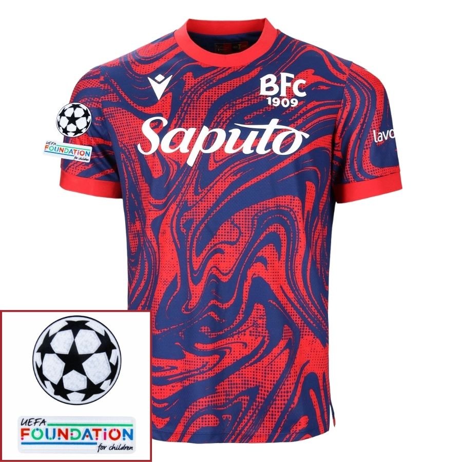 Bologna Third Fan Jersey 2024/25 Patches UCL UEFA Foundation (Official Printing) - FutStore