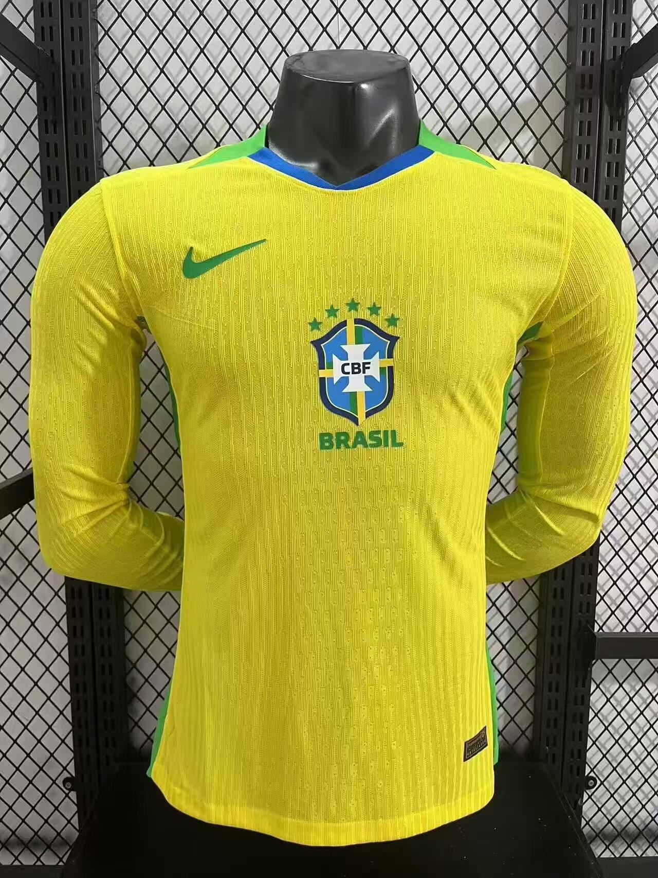 Brazil 2025/26 Authentic Player [Slim Fit] Player [Slim Fit] Player [Slim Fit] Player Long Sleeve Brasil [Slim Fit] - FutStore