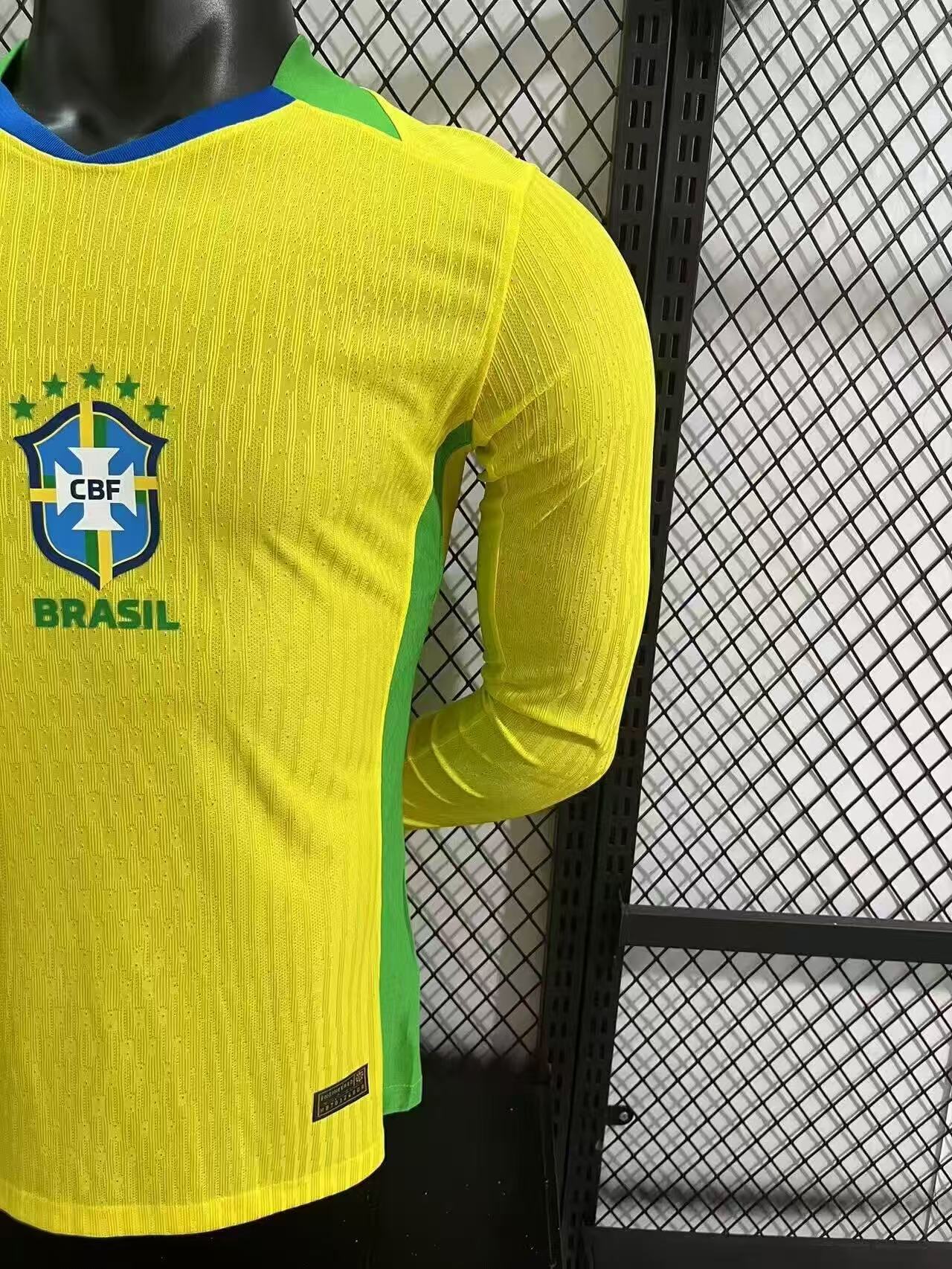 Brazil 2025/26 Authentic Player [Slim Fit] Player [Slim Fit] Player [Slim Fit] Player Long Sleeve Brasil [Slim Fit] - FutStore