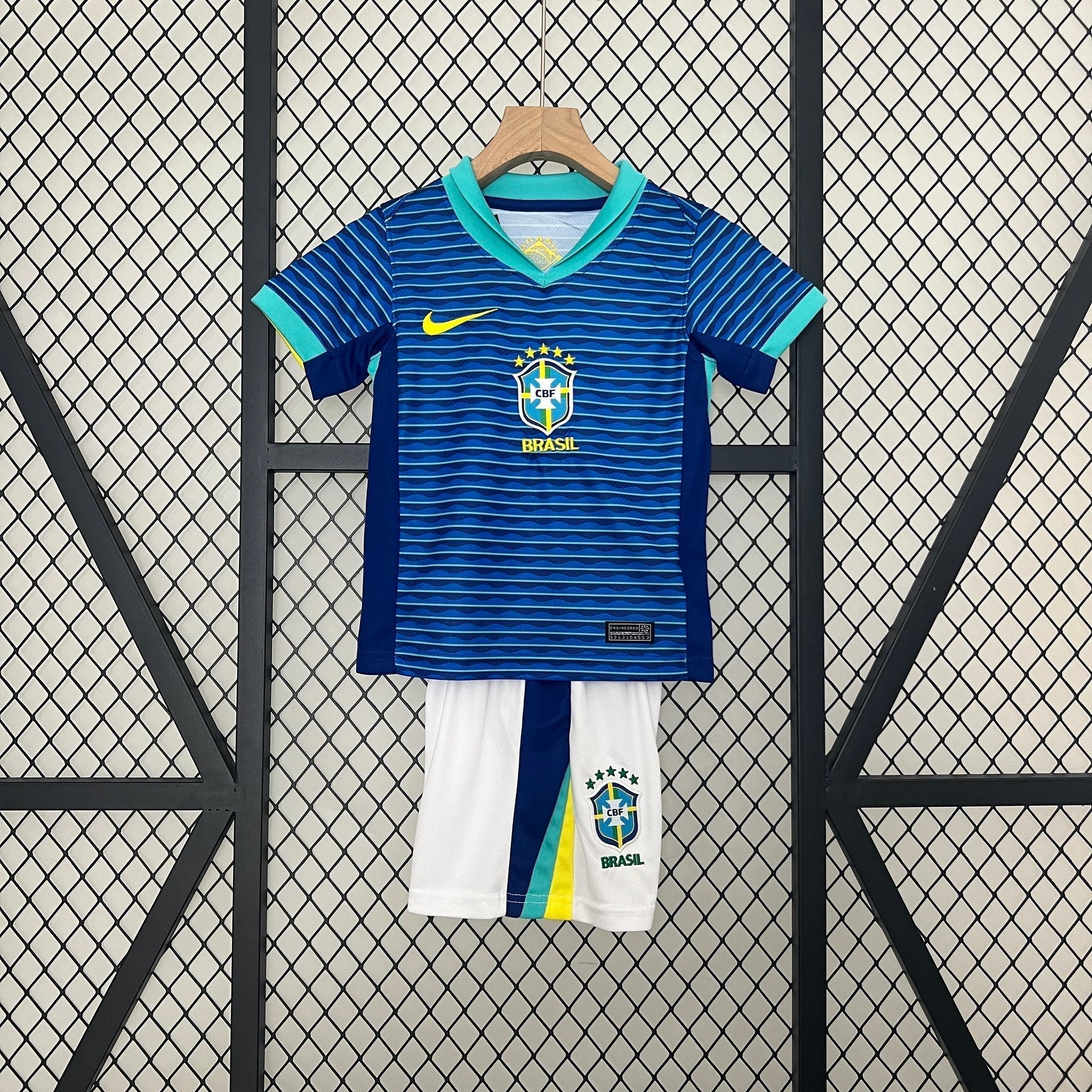 Brazil Away Retro Kids Kit 2024 - FutStore