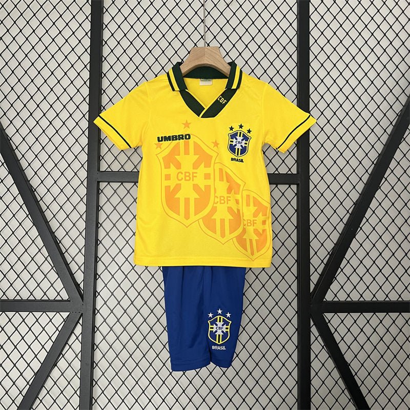 Brazil Home Retro Kids Kit 1994 - FutStore