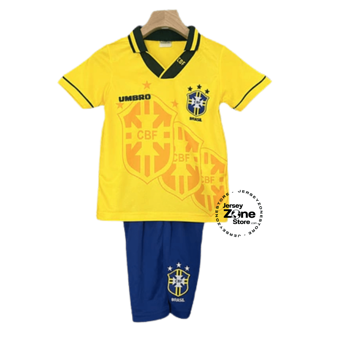 Brazil Home Retro Kids Kit 1994 - FutStore