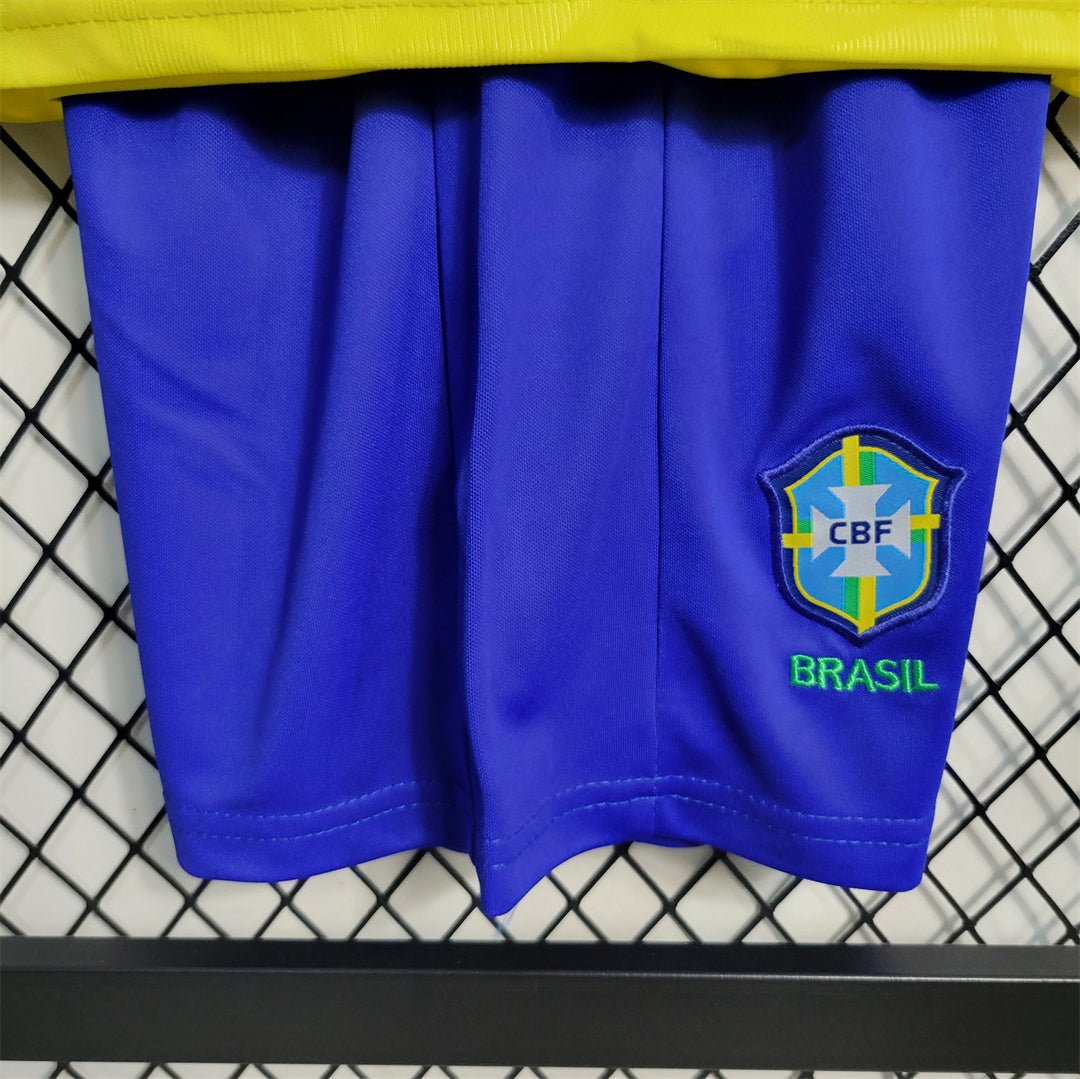 Brazil Home Retro Kids Kit 2023/24 - FutStore