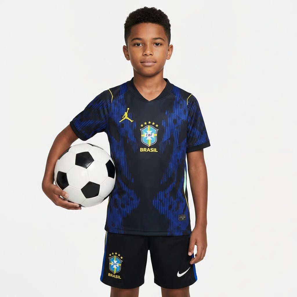 Brazil Infantil Jordan Away 2026 World Cup - Kit Kids Brasil - FutStore