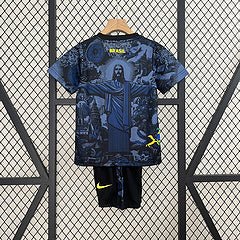 Brazil Special Edition Kit Kids - Cristo Redentor Black - FutStore