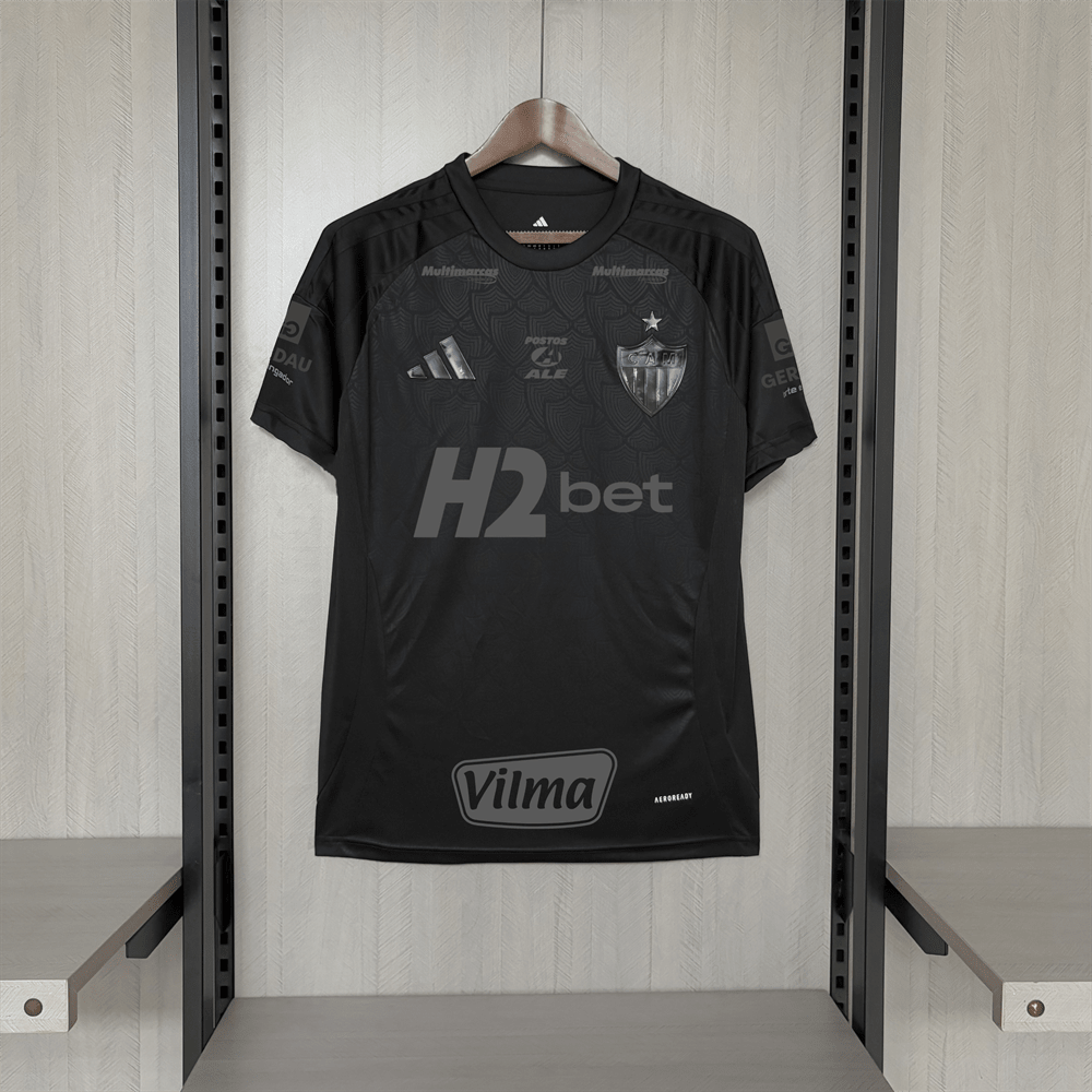 Camisa Atlético Mineiro All Black 2025/26 - Galo na Veia - All Sponsor - FutStore