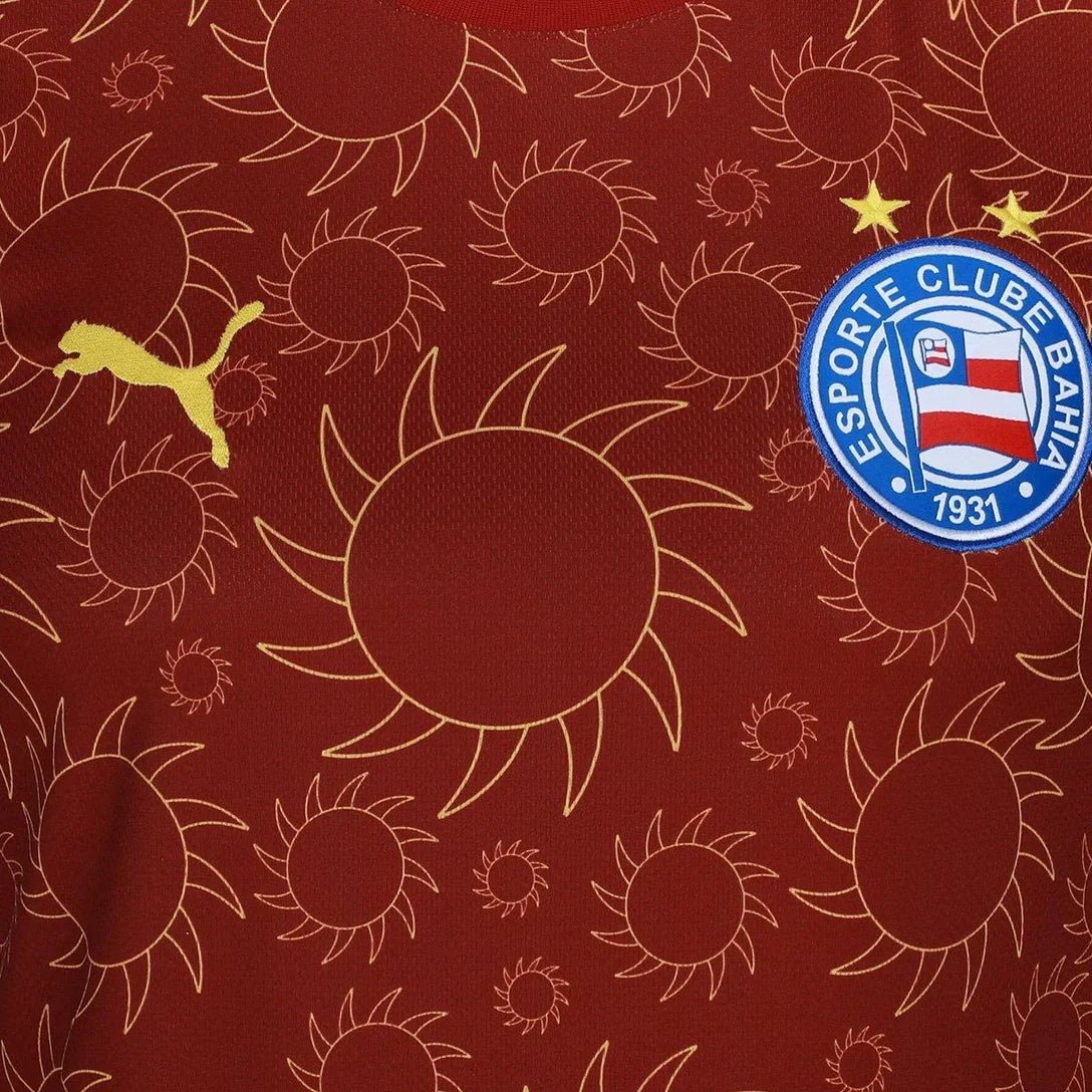 Camisa Bahia III 25/26 s/n Puma Masculina - Vermelho Fan version - FutStore