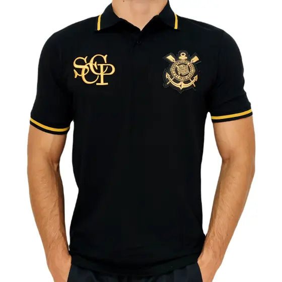 Camisa Corinthians Polo Retro Gold - SPR - FutStore