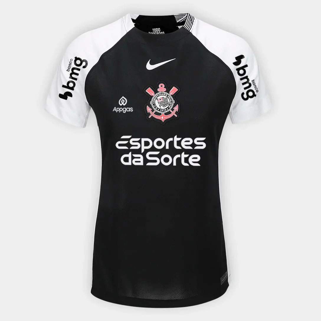 Camisa Feminina Nike Corinthians 2025/26 II Torcedor Com Patrocínios - FutStore
