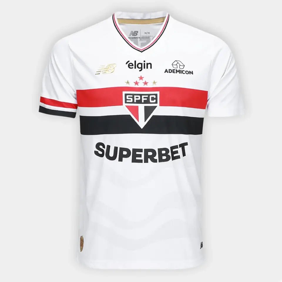 Camisa New Balance São Paulo 2025/26 I Jogador Authentic Player [Slim Fit] Player [Slim Fit] Player [Slim Fit] Com Patrocínios [Slim Fit] - FutStore