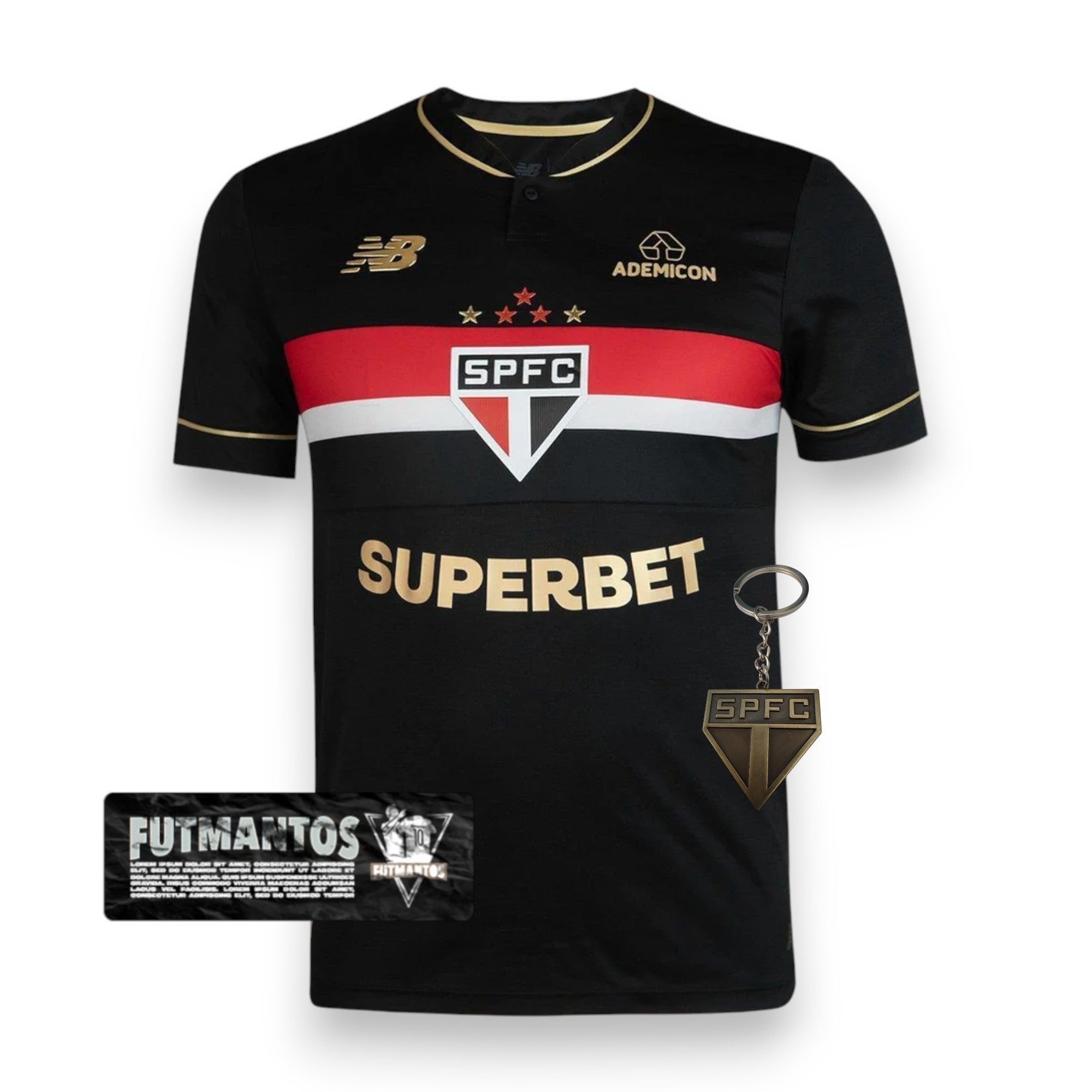 Camisa São Paulo III Preta 25/26 Jogador - FutStore