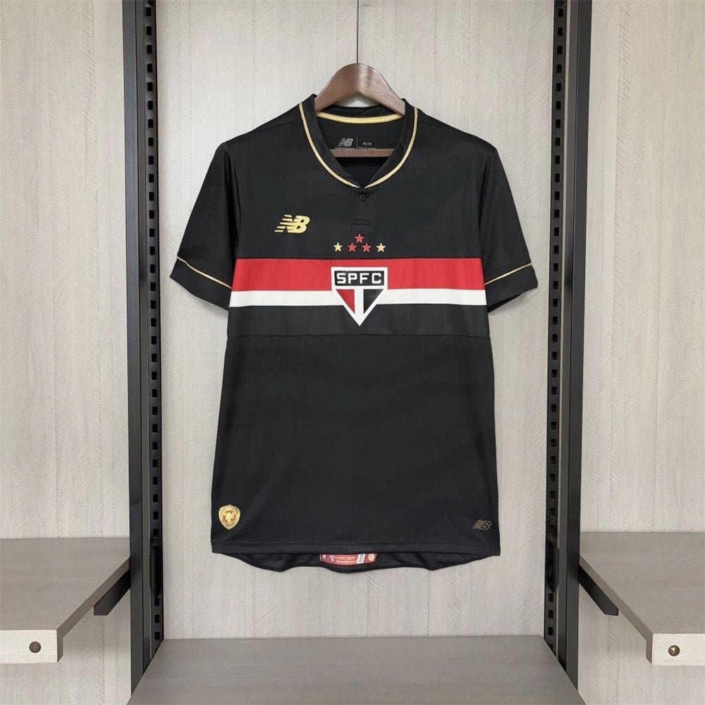 Camisa Sao Paulo Tricolor Third 25/26 - Preta - Fan version - FutStore