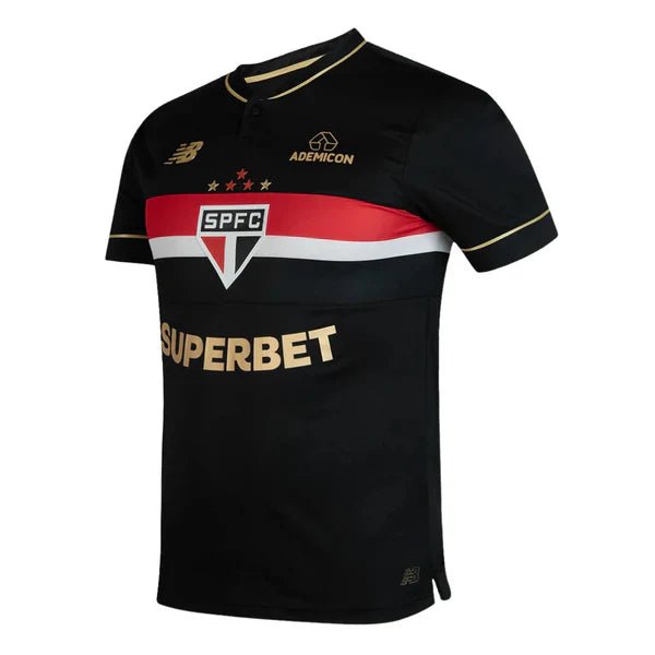 Camisa Sao Paulo Tricolor Third 25/26 - Preta - Fan version - FutStore