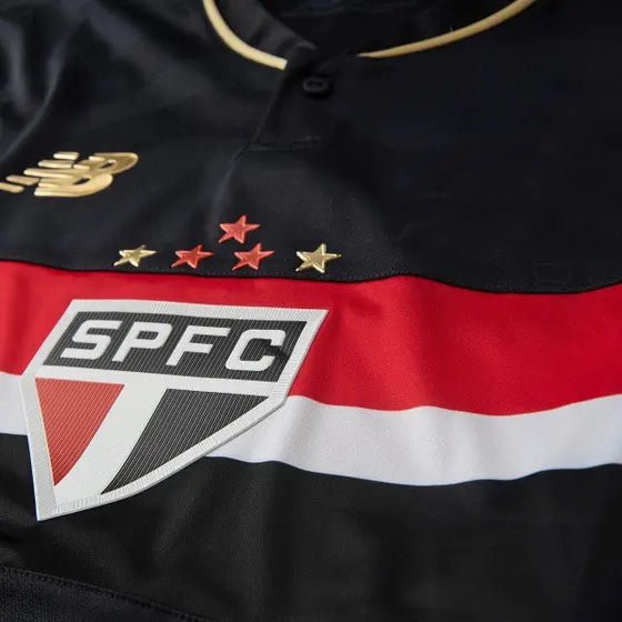 Camisa Sao Paulo Tricolor Third 25/26 - Preta - Fan version - FutStore