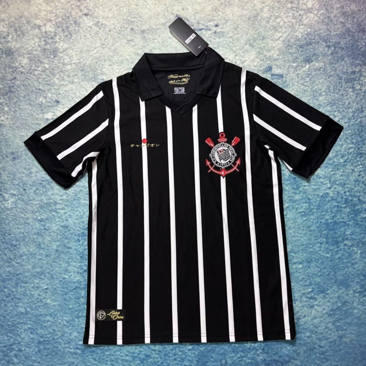 Camiseta Polo Corinthians Retrô Japão Masculina - Fan Version - FutStore