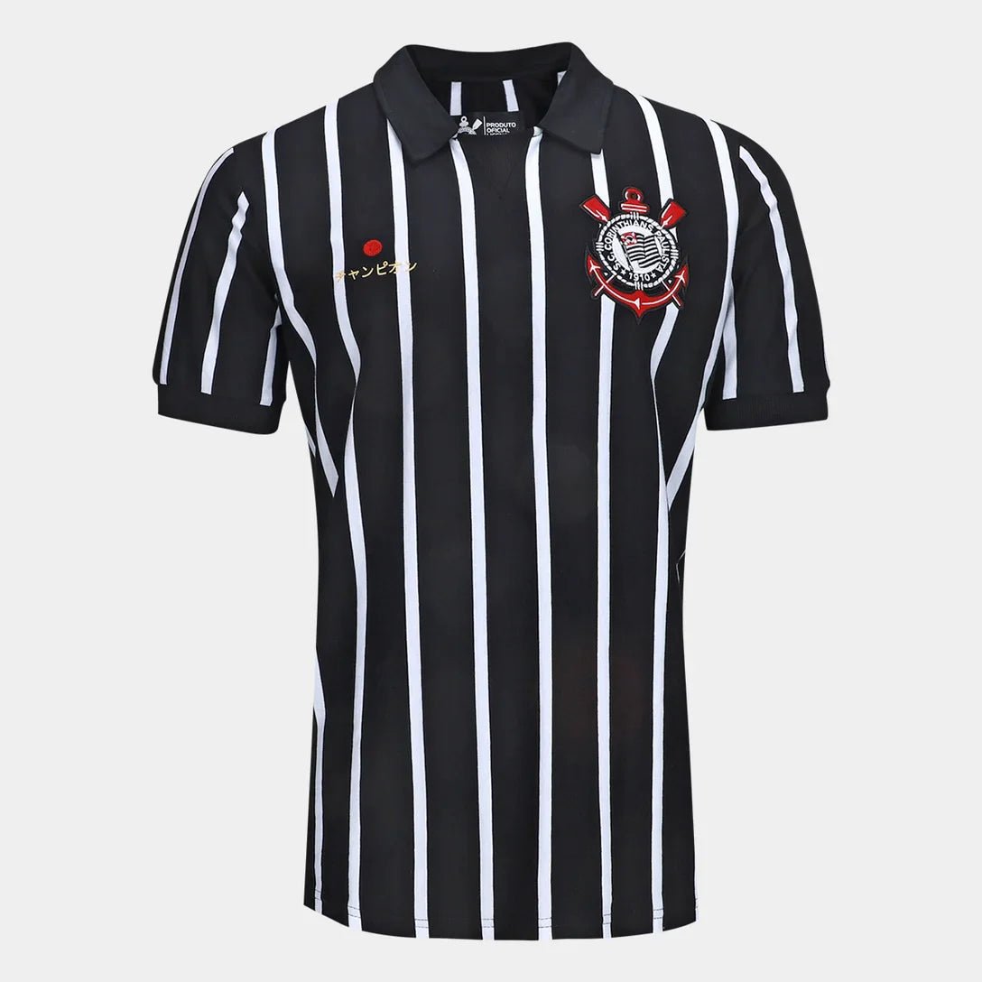 Camiseta Polo Corinthians Retrô Japão Masculina - Fan Version - FutStore