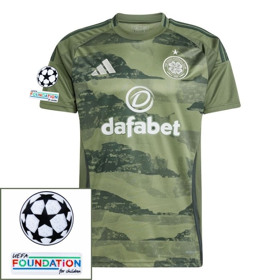 Celtic Third 2024/25 Patches UCL UEFA Foundation (Official Printing) - FutStore