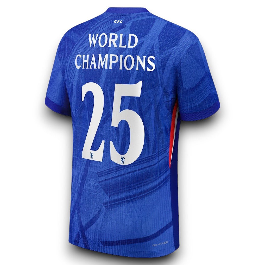 Chelsea Home Jersey 25/26 with World Champions 25 printing - FutStore