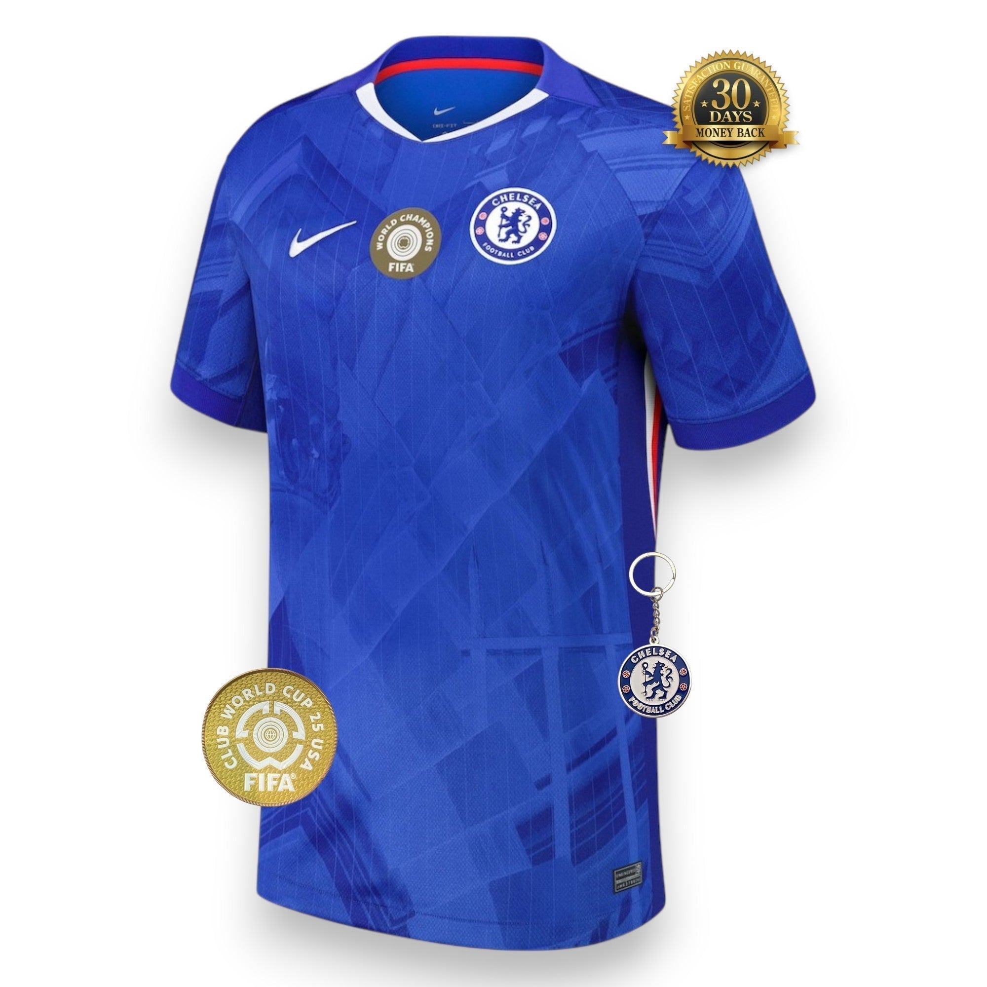 Chelsea Home Jersey 25/26 with World Champions - Patch - FutStore