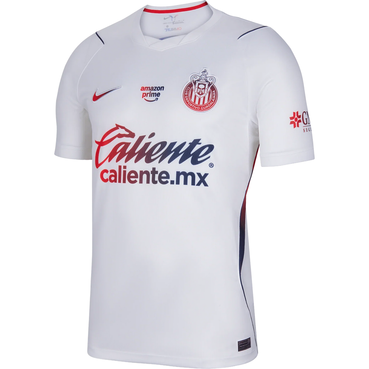 Chivas Guadalajara Away Jersey 2026/27 - white with red and navy trim, front view