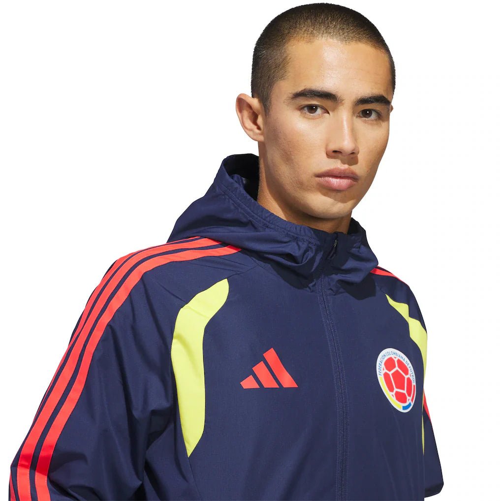 Colombia World Cup 2026 Tiro All Weather Full - Zip Jacket - Navy - FutStore