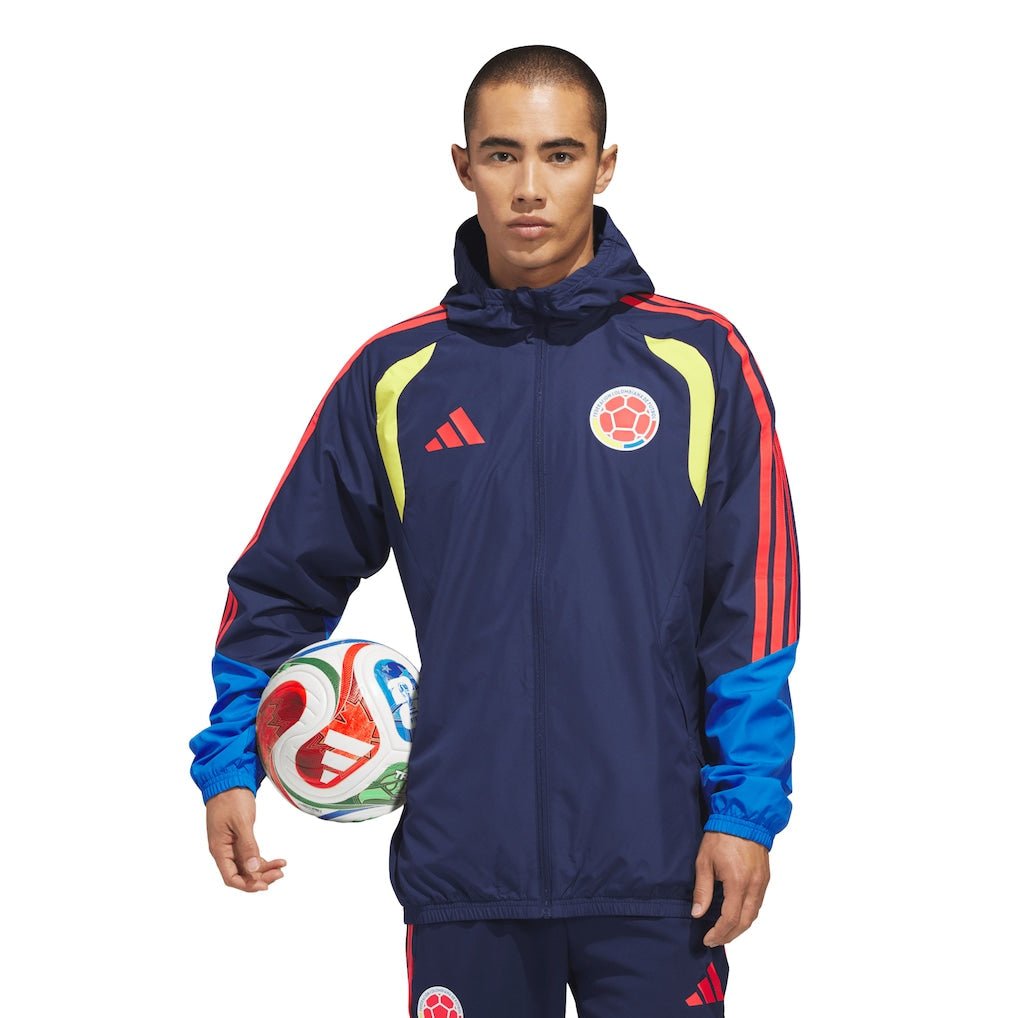Colombia World Cup 2026 Tiro All Weather Full - Zip Jacket - Navy - FutStore
