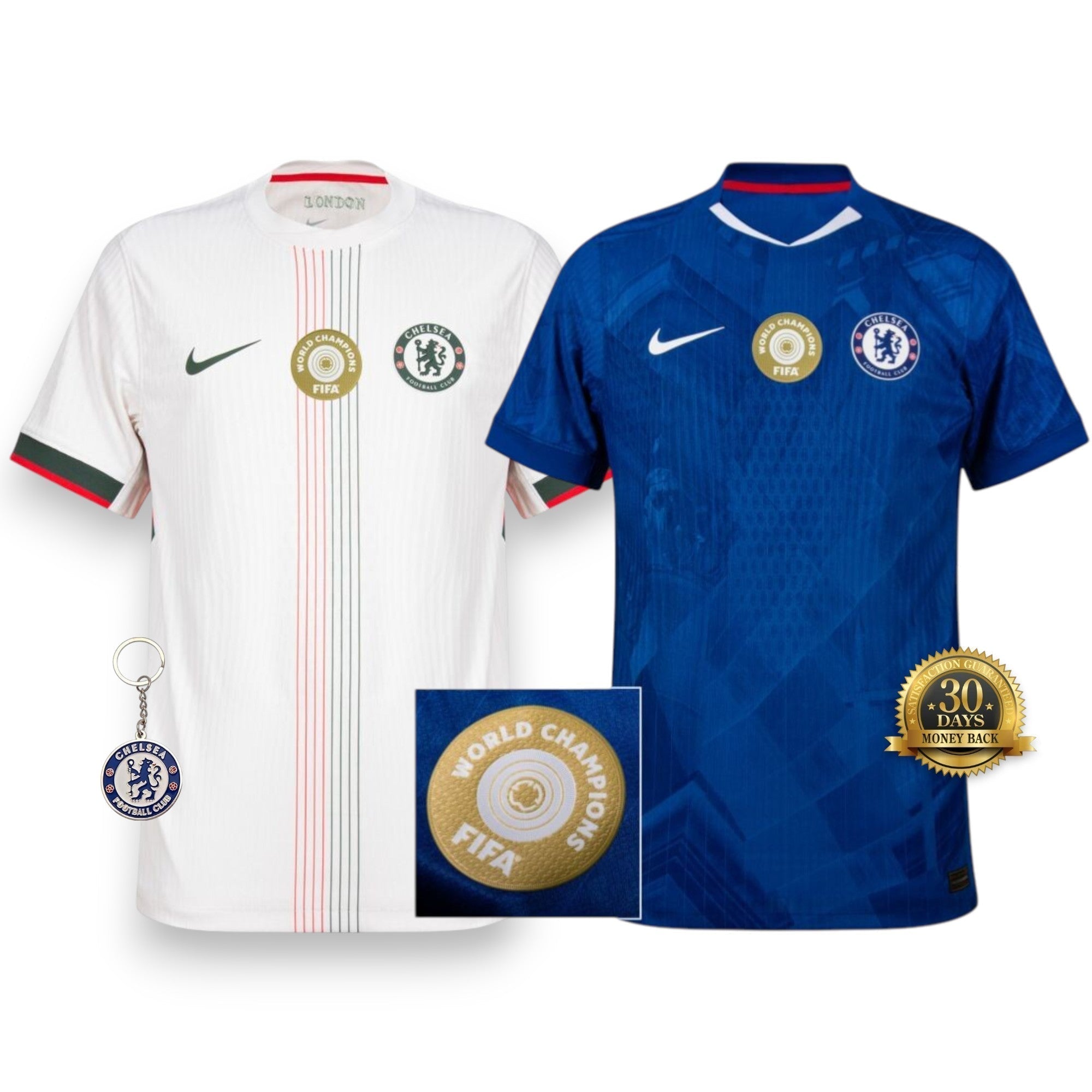Combo Chelsea Home + Away Jerseys 2025/2026 - World Champion Patch - FutStore