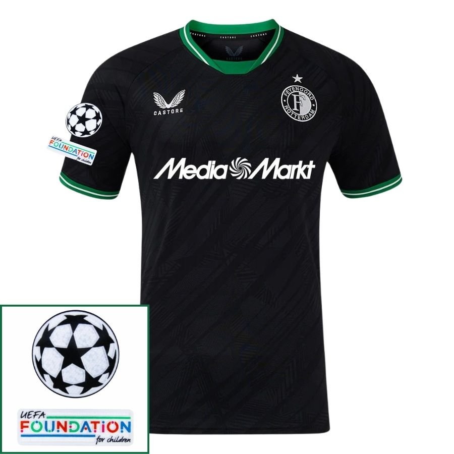 Feyenoord Away 2024/25 Patches UCL UEFA Foundation (Official Printing) - FutStore