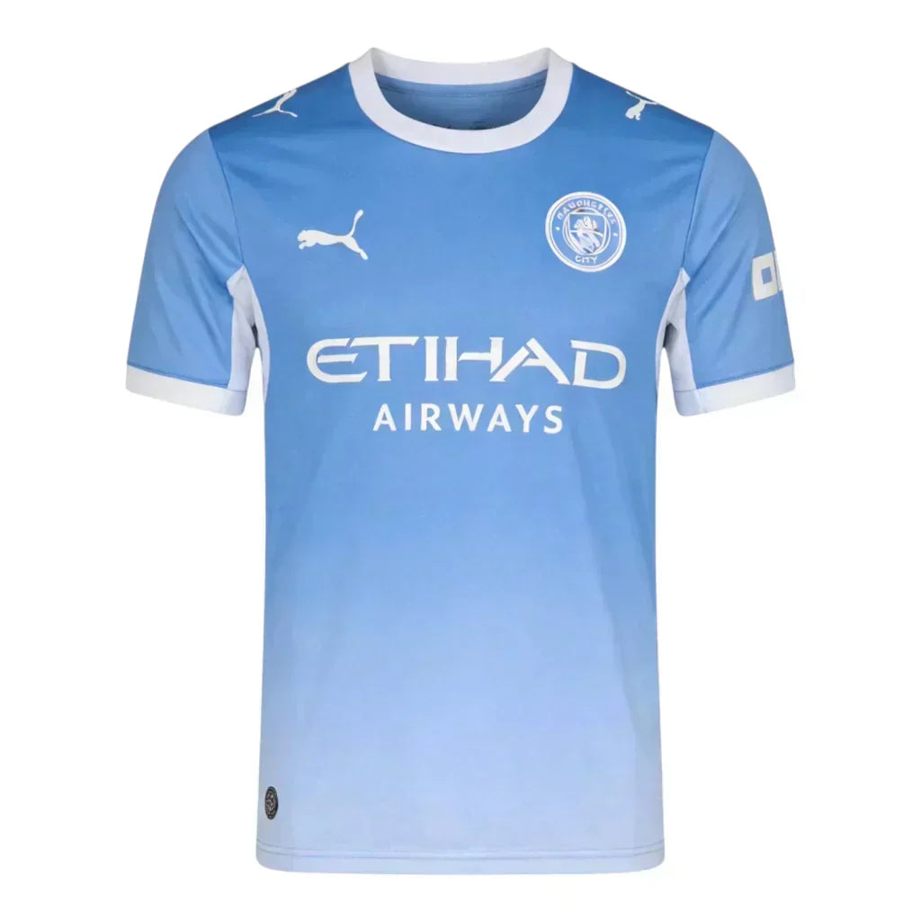 Manchester City home soccer jersey 2026/27 fan version in sky blue with club crest