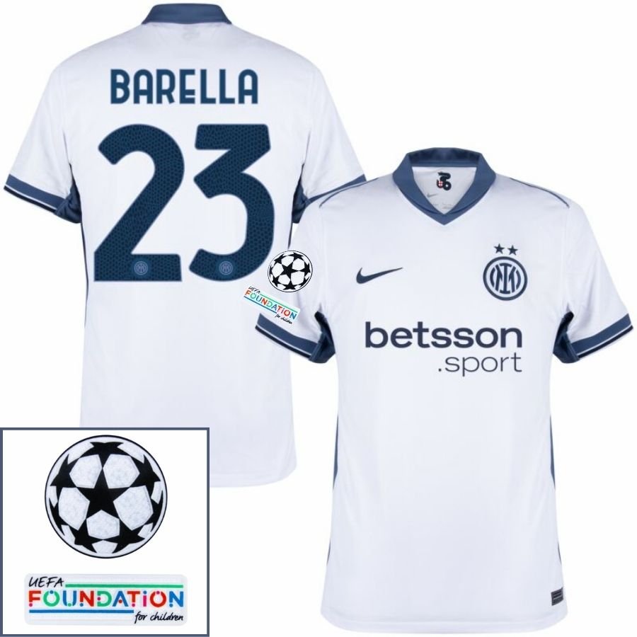 Inter Milan Away 2024/25 Patches UCL UEFA Foundation (Official Printing) - FutStore
