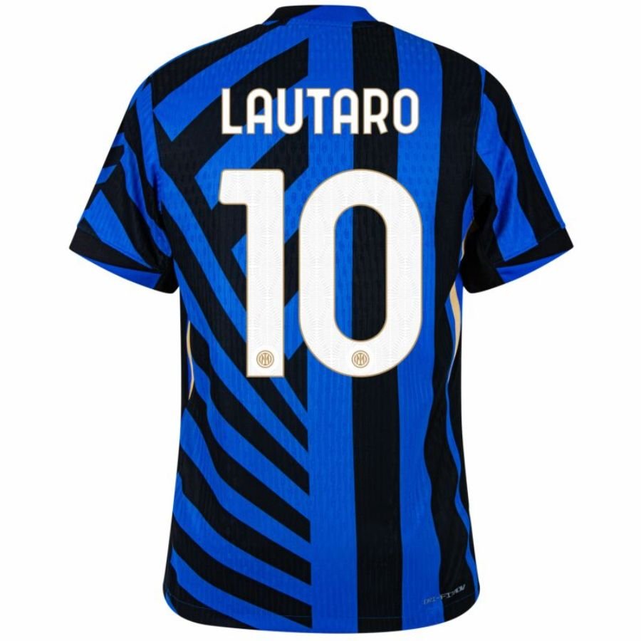 Inter Milan Lautaro 10 Home 2024/25 Patches UCL UEFA Foundation (Official Printing) - FutStore