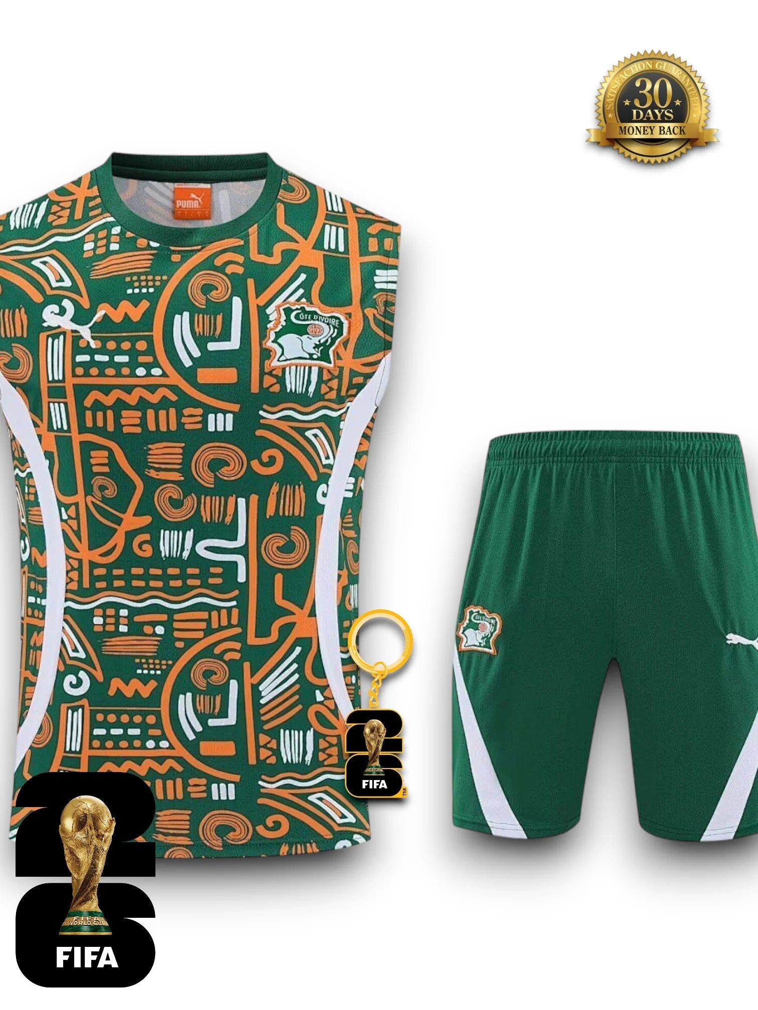 Ivory Coast World Cup 2026 Training Kit - No Sleeve - FutStore