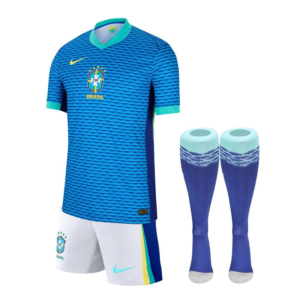 Kids KIT Brazil Away Jersey 2024/25 - FutStore