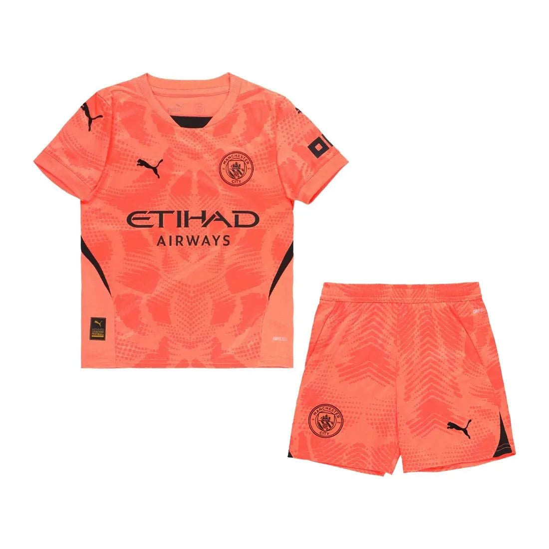 Kit Kids Manchester City Goalkeeper Orange Jersey 2024/25 - FutStore