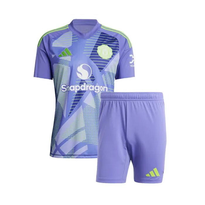 Kit Kids Manchester United Goalkeeper Violet Jersey 2024/25 - FutStore