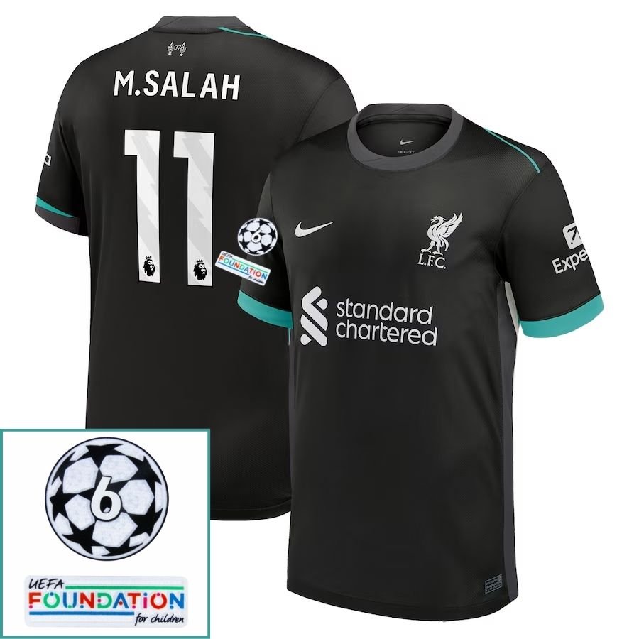 Liverpool Away 2024/25 Patches UCL UEFA Foundation (Official Printing) - FutStore