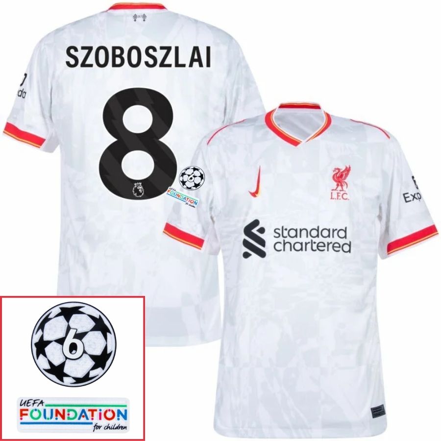 Liverpool Away 2024/25 Patches UCL UEFA Foundation (Official Printing) - FutStore