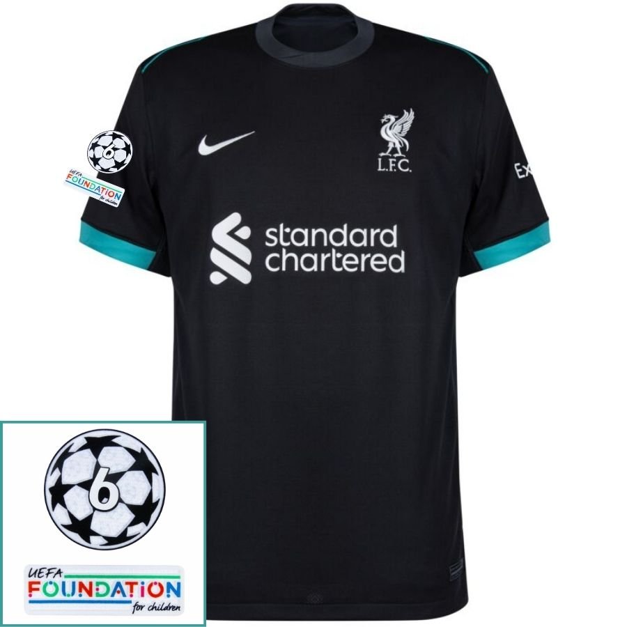 Liverpool Away 2024/25 Patches UCL UEFA Foundation (Official Printing) - FutStore