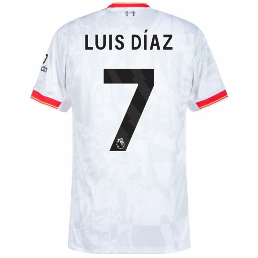Liverpool Luis Díaz 7 Away 2024/25 Patches UCL UEFA Foundation (Official Printing) - FutStore