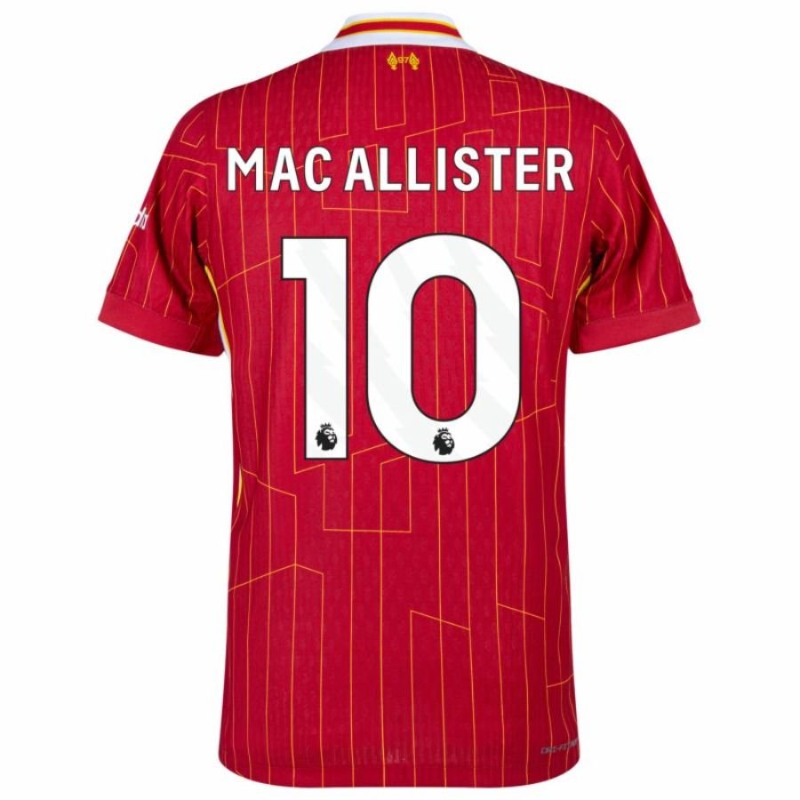 Liverpool Mac Allister 10 Home 2024/25 Patches UCL UEFA Foundation (Official Printing) - FutStore