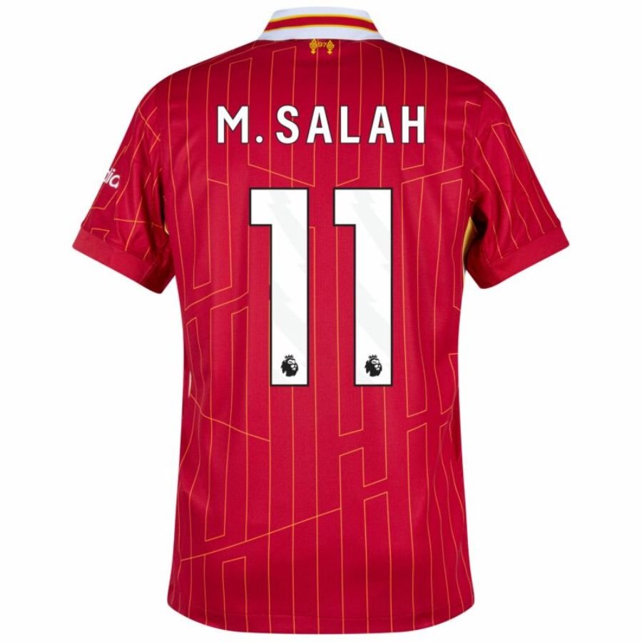 Liverpool Mohamed Salah 11 Home 2024/25 Patches UCL UEFA Foundation (Official Printing) - FutStore
