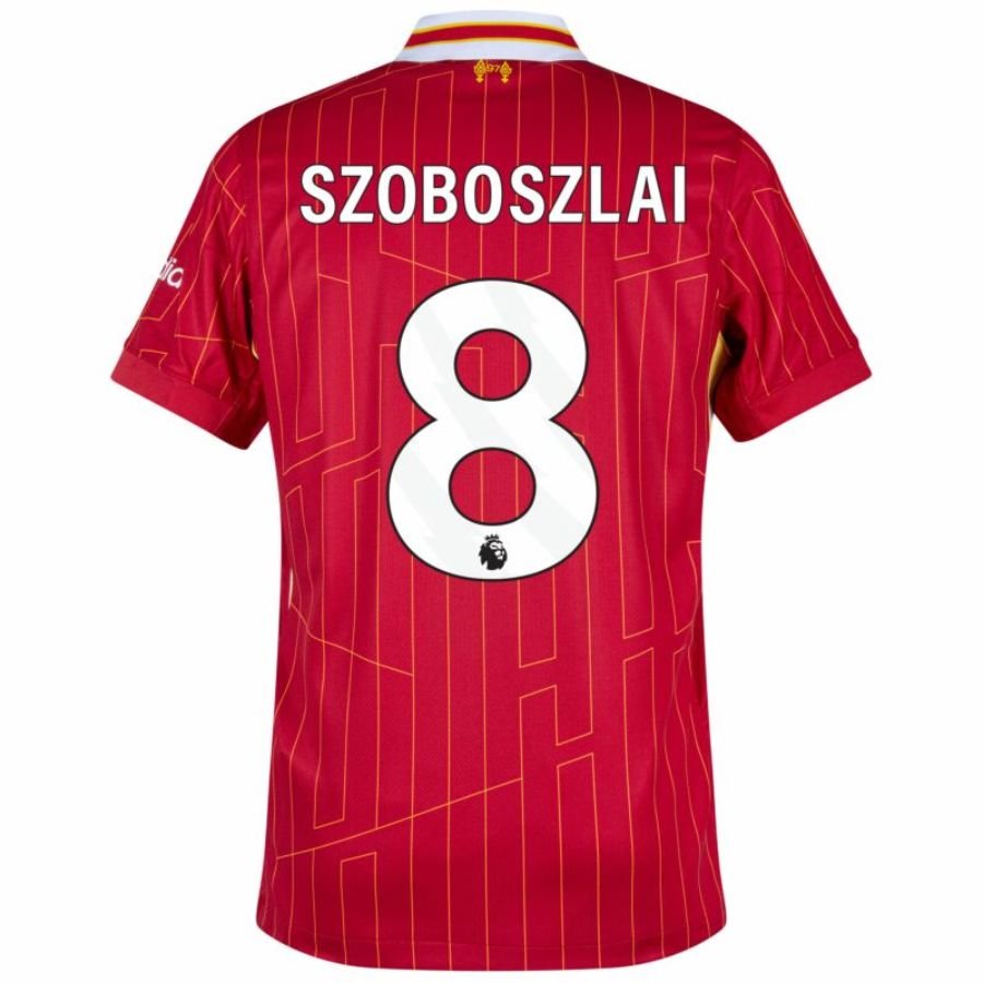 Liverpool Szoboszlai 8 Home 2024/25 Patches UCL UEFA Foundation (Official Printing) - FutStore