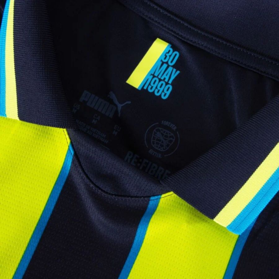 Manchester City De Bruyne 17 Away 2024/25 Patches UCL UEFA Foundation (Official Printing) - FutStore