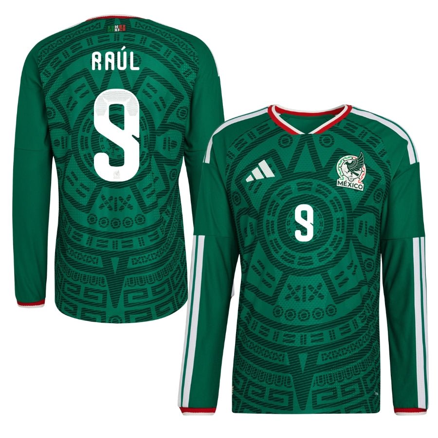 Mexico Home RAÚL 9 Authentic Player [Slim Fit] Player [Slim Fit] Player [Slim Fit] Player Long Sleeve Shirt 2026 World Cup - FutStore