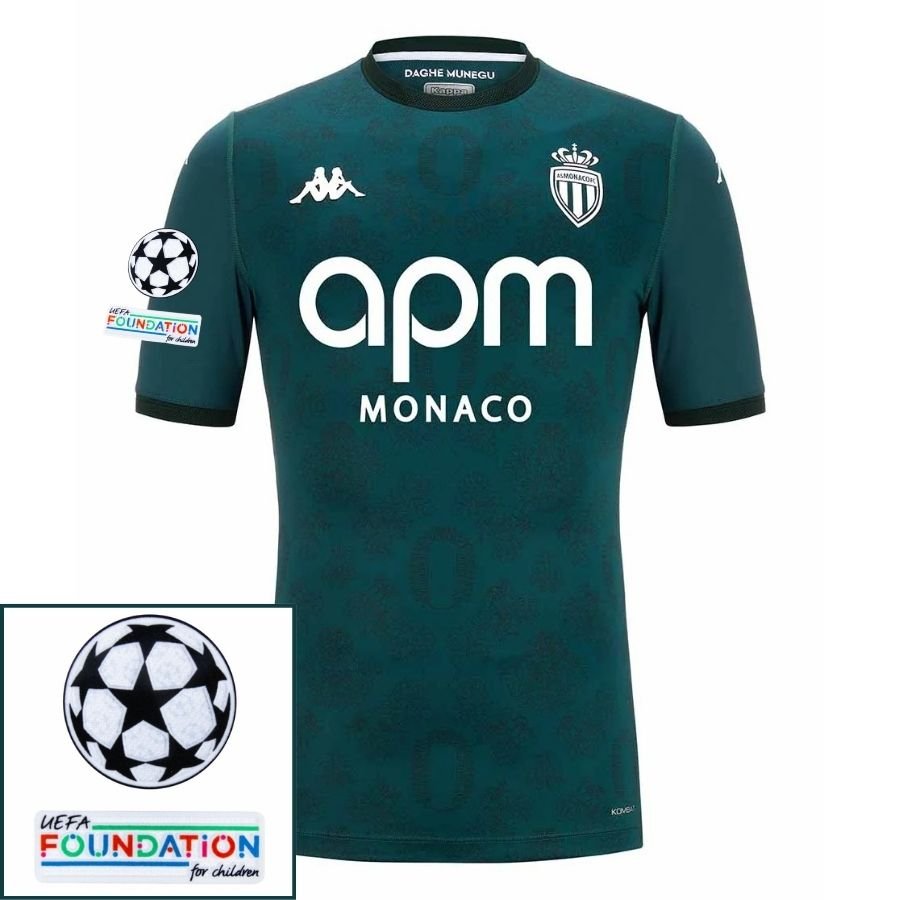 Monaco Away Fan Jersey 2024/25 Patches UCL UEFA Foundation (Official Printing) - FutStore