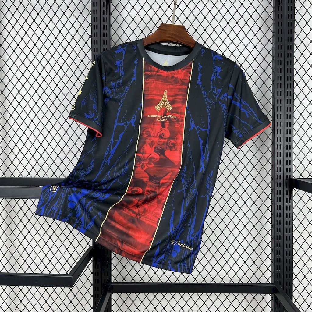 Paris Saint - Germain 2025/26 (CAMPEONES DE EUROPA) Red and blue Jersey - FutStore