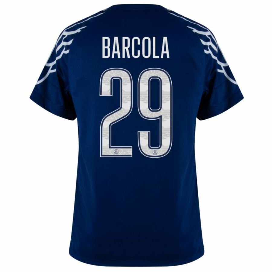 Paris Saint - Germain Barcola 29 Fan Jersey Fourth Jordan 2024/25 Patches UCL UEFA Foundation (Official Printing) - FutStore