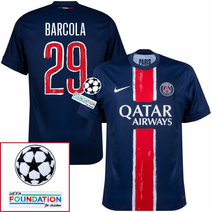 Paris Saint - Germain Fan Jersey Home 2024/25 Patches UCL UEFA Foundation (Official Printing) - FutStore