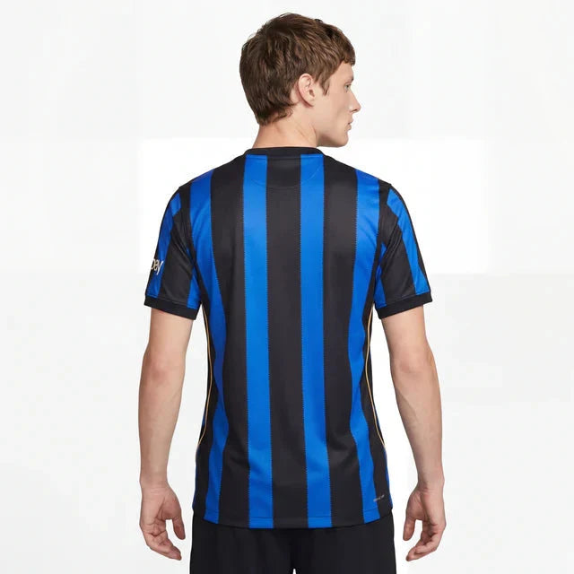 Inter Milan home soccer jersey 2026/27 fan version in black and blue stripes - view 2