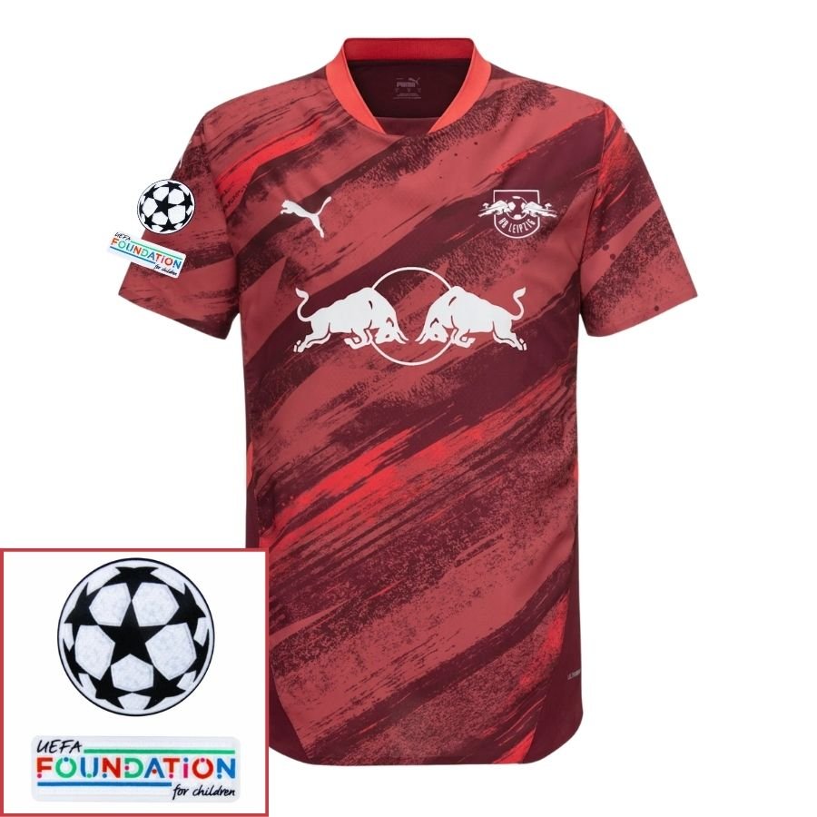RB Leipzig Fan Jersey Away 2024/25 Patches UCL UEFA Foundation (Official Printing) - FutStore